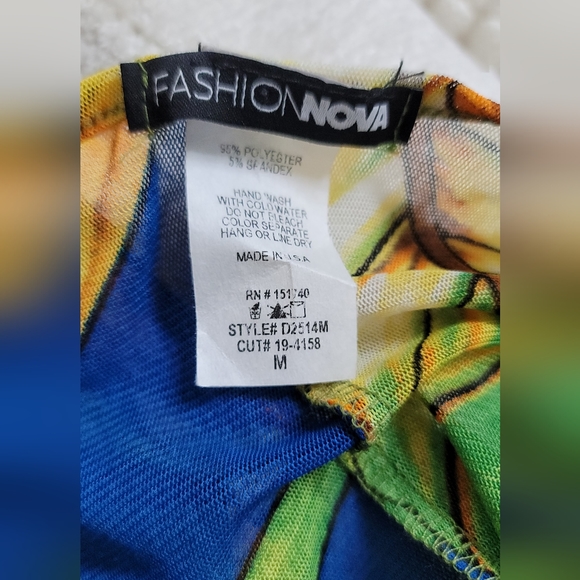 Fashion nova Tropical Print Coverup Dress (M) - Picture 6 of 14